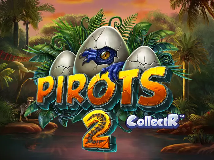 Pirots 2 slot artwork showing the CollectR sequel branding