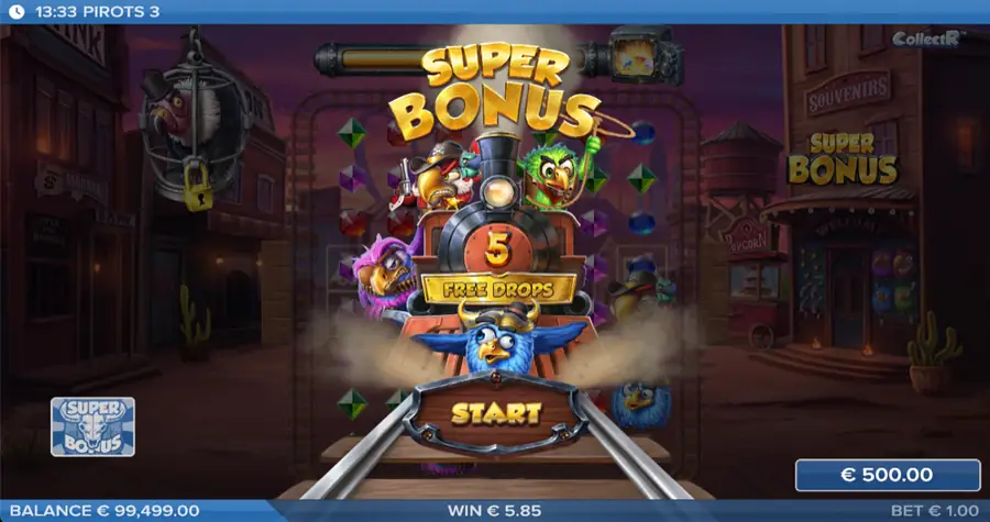 Pirots 3 feature screen